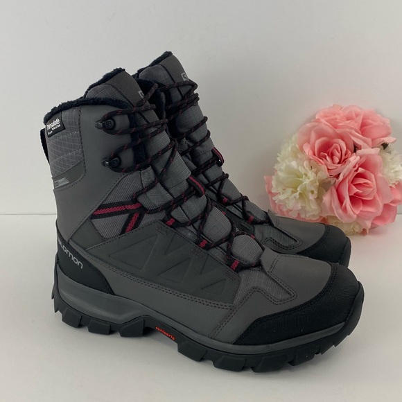 Salomon Shoes | Nwob Salomon Chalten Thinsulate ClimaShield Waterproof Boots | Color: Black/Gray | Size: 8 | Diana20jm's Closet